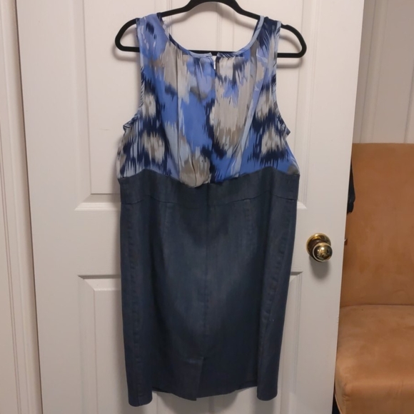 Jean and chiffon dress - Picture 3 of 4